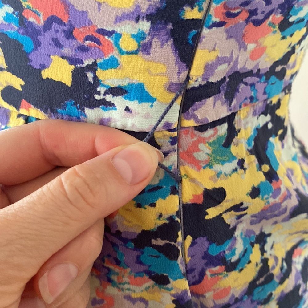 Charlotte Ronson Mini Sweetheart Strapless Dress in Abstract Watercolor Size 4 - Picture 14 of 14